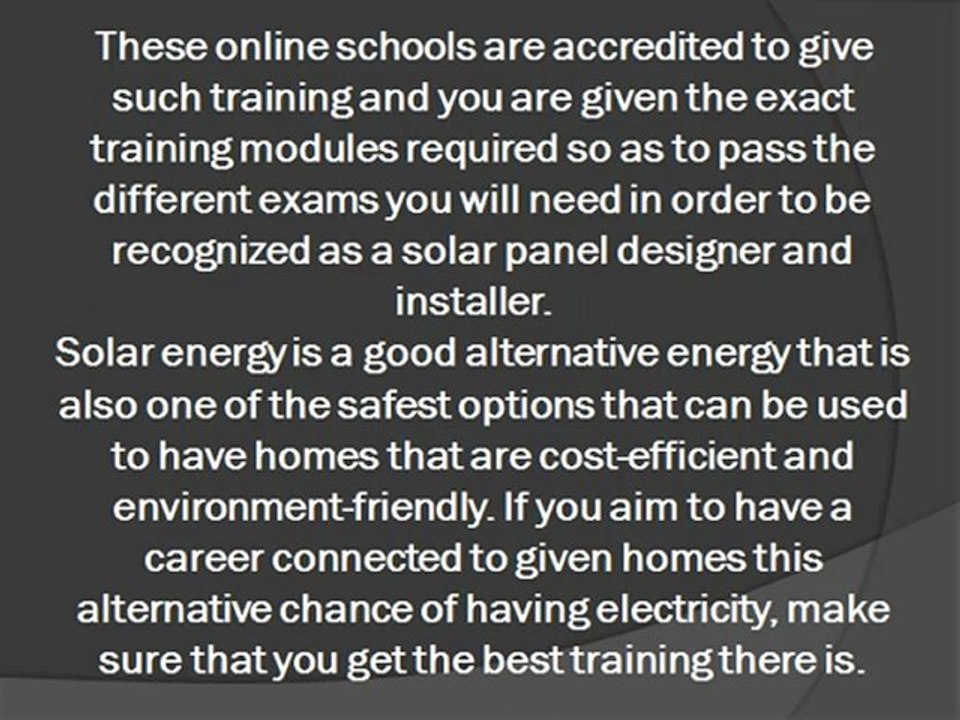 Online Solar Energy Education Made Available For You