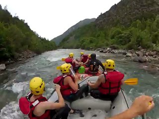 rafting sur la tinée en groupe