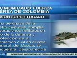 FARC derriba avión de las fuerzas armadas colombianas