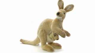 Peluche wallaby avec bébé 35 cm