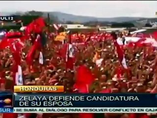 Zelaya defiende candidatura presidencial de su esposa