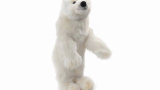 Peluche ours polaire dressé 44 cm