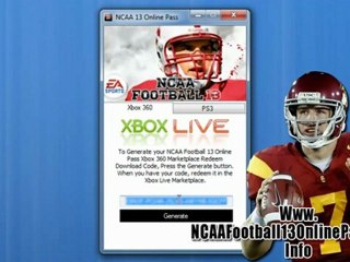 NCAA Football 13 Online Pass Access Free Tutorial