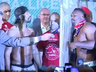 David Haye and Dereck Chisora weigh-in