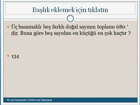 2012 KPSS Matematik Çalışması - İpuçları ve Çıkmış Sorular