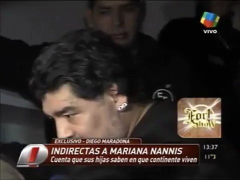 Diego Maradona repartió frases... maradonianas criticó las fiestas de Tinelli y le tiró un palito a la Nannis