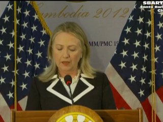 Clinton US Press Conference in Phnom Penh Cambodia