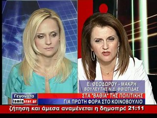 Η βουλευτής Ελ.Μακρή-Θεοδώρου στο Star