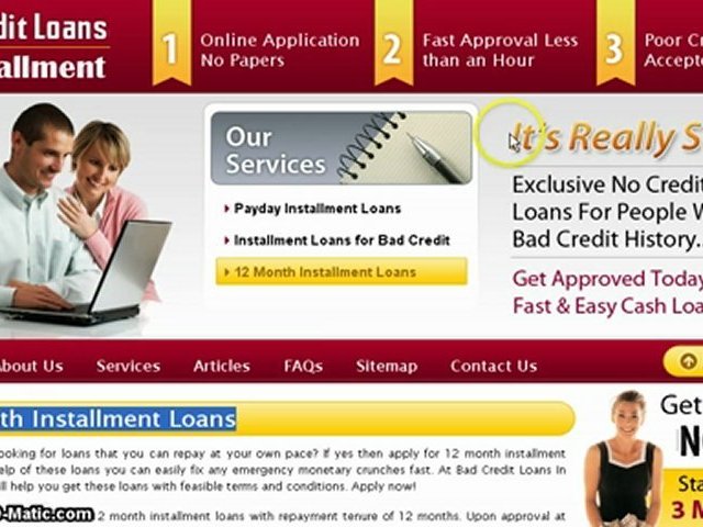 Bad Credit Loans In Installment