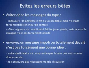 1er message à envoyer à une personne