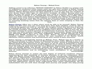 Rohan Tarang – Wakad Pune