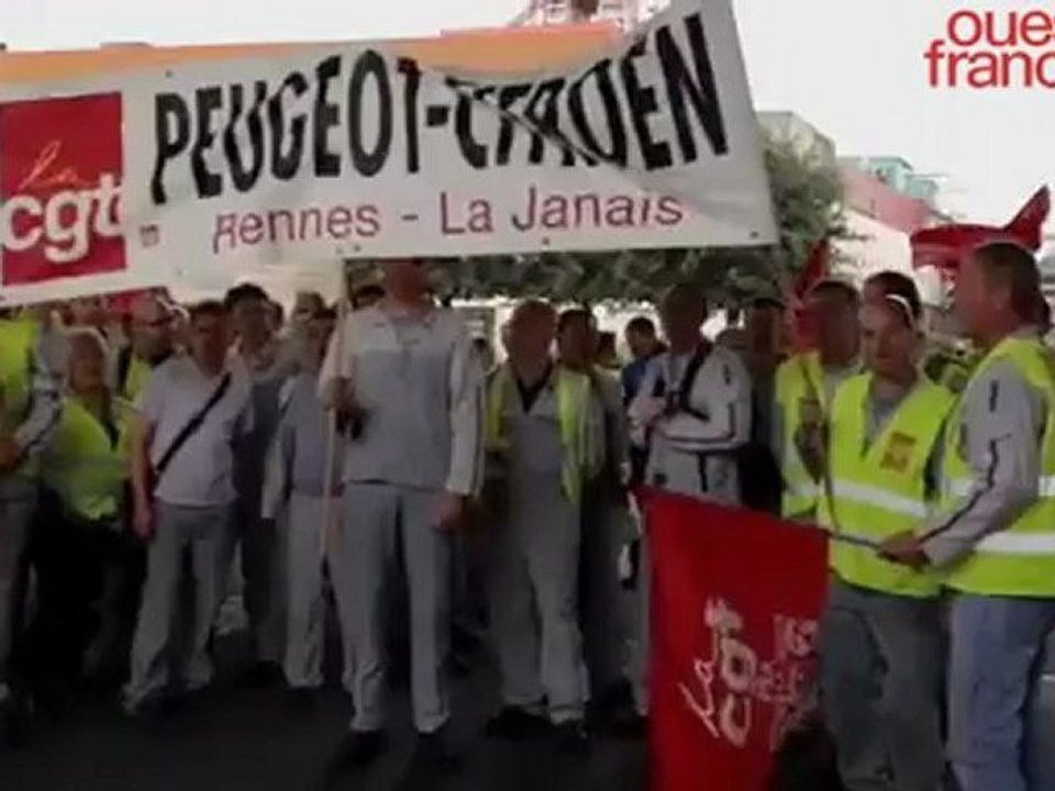 PSA Rennes : une manif contre les suppressions de poste