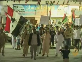 البيضا الليبية تخرج تضامناً مع الشعب السوري