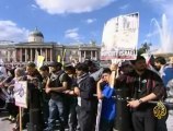 مظاهرة في لندن تضامناً مع القدس والسوريين