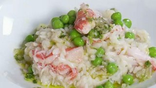 How to make snow crab and sweet pea risotto