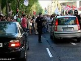 Manifestación de funcionarios ante Sanidad