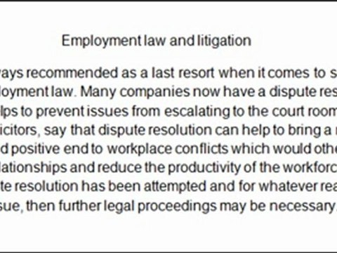 Carpenters Solicitors talks about Employment law and litigation