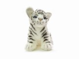 Peluche tigre blanc bébé couché 26 cm