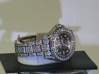CUSTOM 36CARAT VVS DIAMOND ROLEX DEEP SEA DWELLER