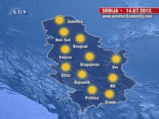 Vremenska prognoza 14. jul 2012.