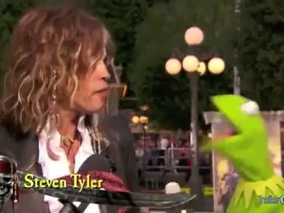 Kermit der Frosch bei der Fluch der Karibik Primiere