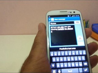 Hand writing sms in samsung s3