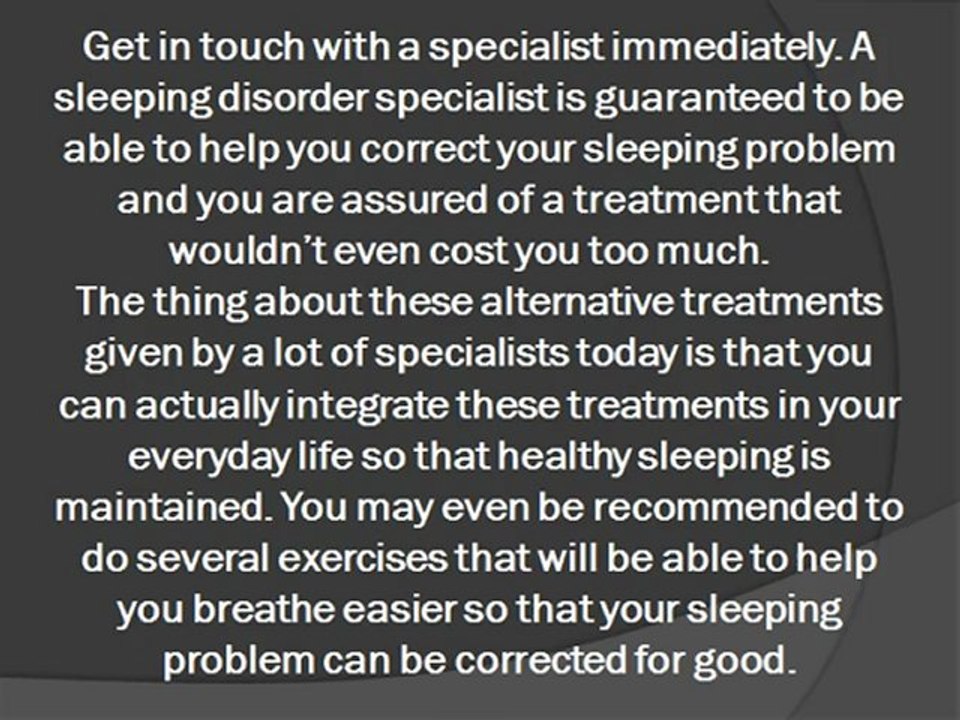 Sleep Apnea Can Be Cured Effectively