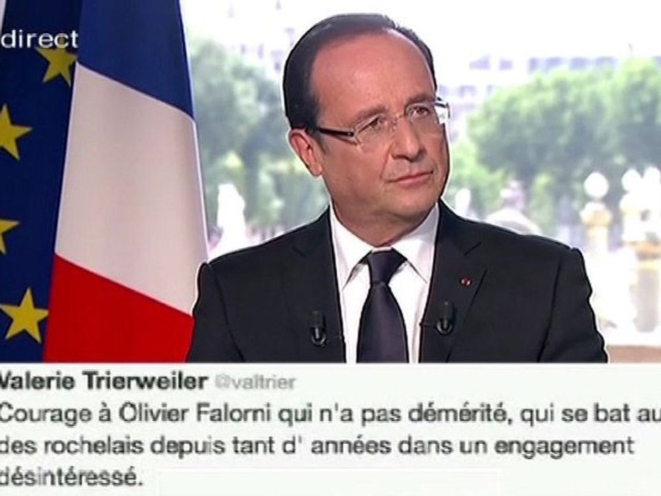 Hollande et le tweet de Trierweiler : "les affaires privées se règlent en privé"
