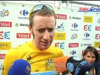 Bradley Wiggins, en jaune et au charbon