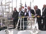 François Hollande et sa compagne aux fêtes maritimes de Brest