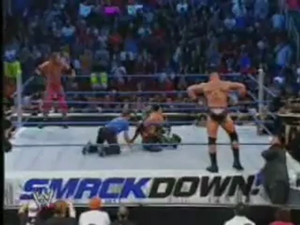 Edge & Rey Mysterio vs Brock Lesnar & Tajiri