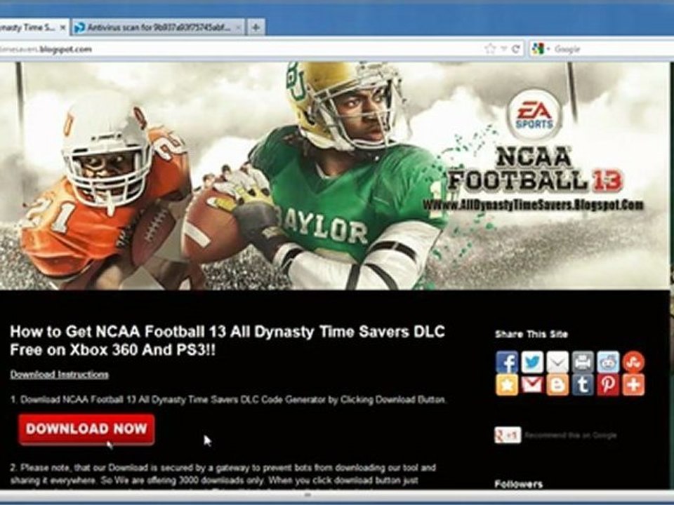 How to Download NCAA Football 13 All Dynasty Time Savers DLC Free