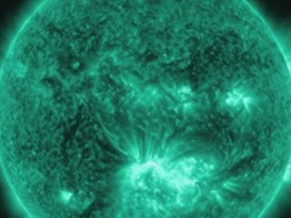 Nasa captures footage of huge Earth-bound solar flare