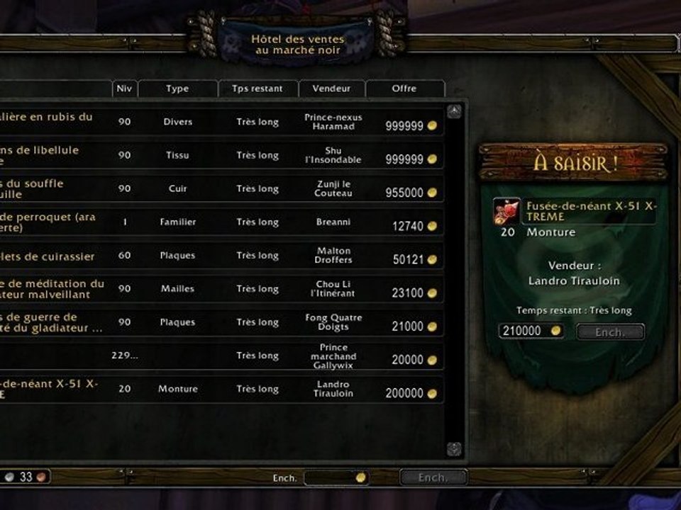 Marché noir - Mists of Pandaria