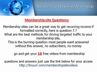 recurring income ,membership sites questions and answers