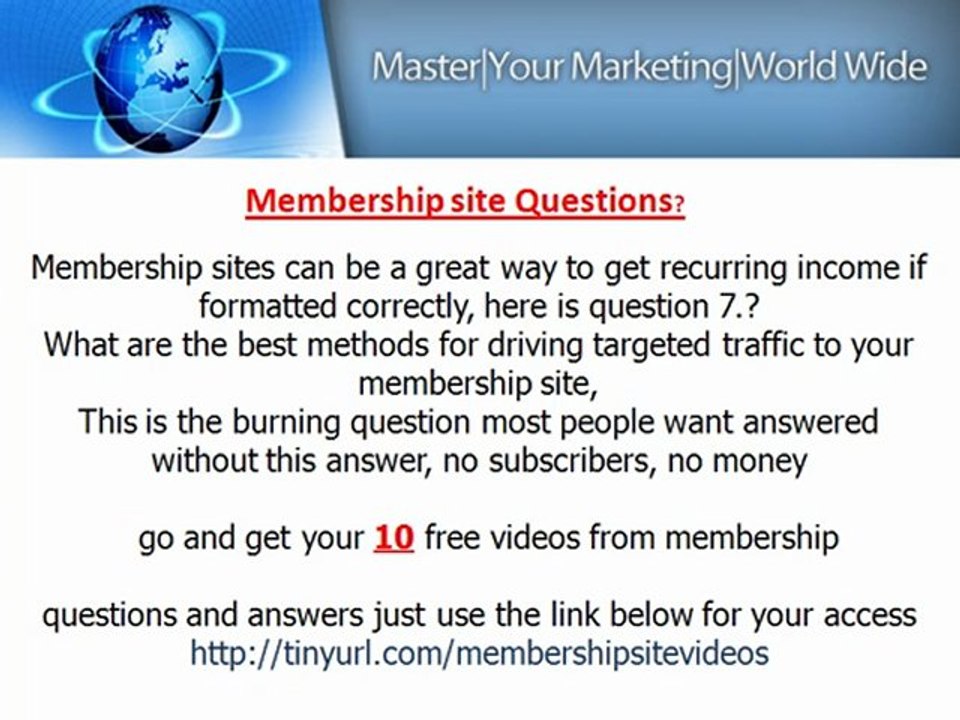recurring income ,membership sites questions and answers