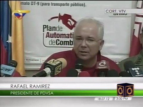 Ministro Ramírez declara sobre chip para la gasolina en Zulia