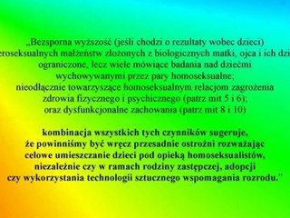 Dzieci homoseksualistów – wyniki badań z 2012r