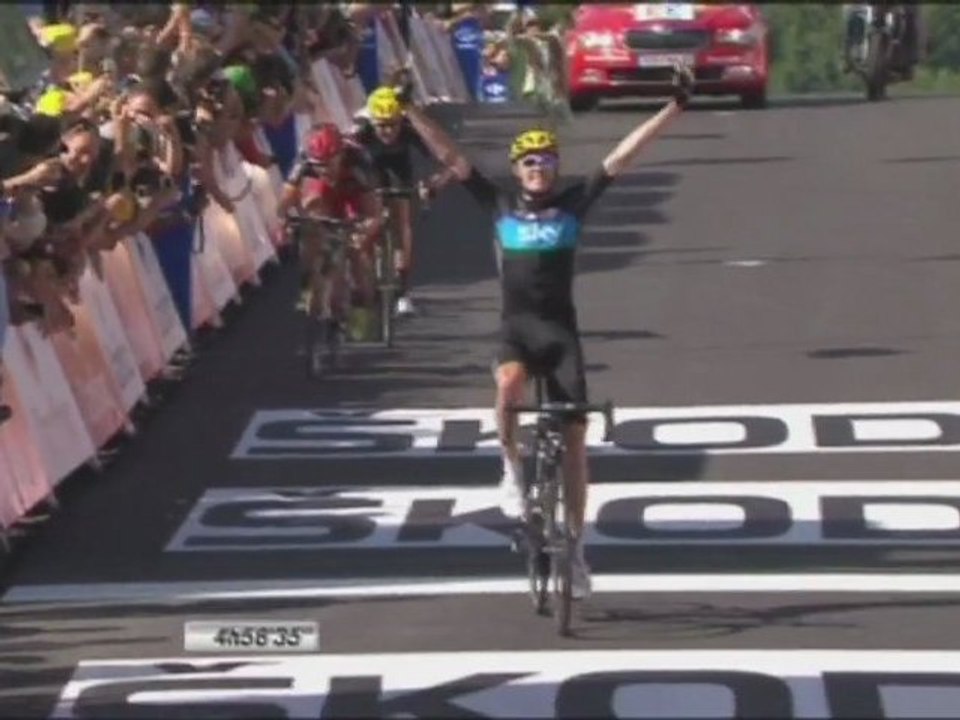 TOUR DE FRANCE 2012/ l'arrivée de la 7e étape à la planche-des-belles-filles