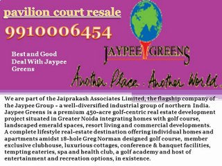 Jaypee pavilion court -9910006454-Jaypee pavilion court resale-Jaypee pavilion court Noida