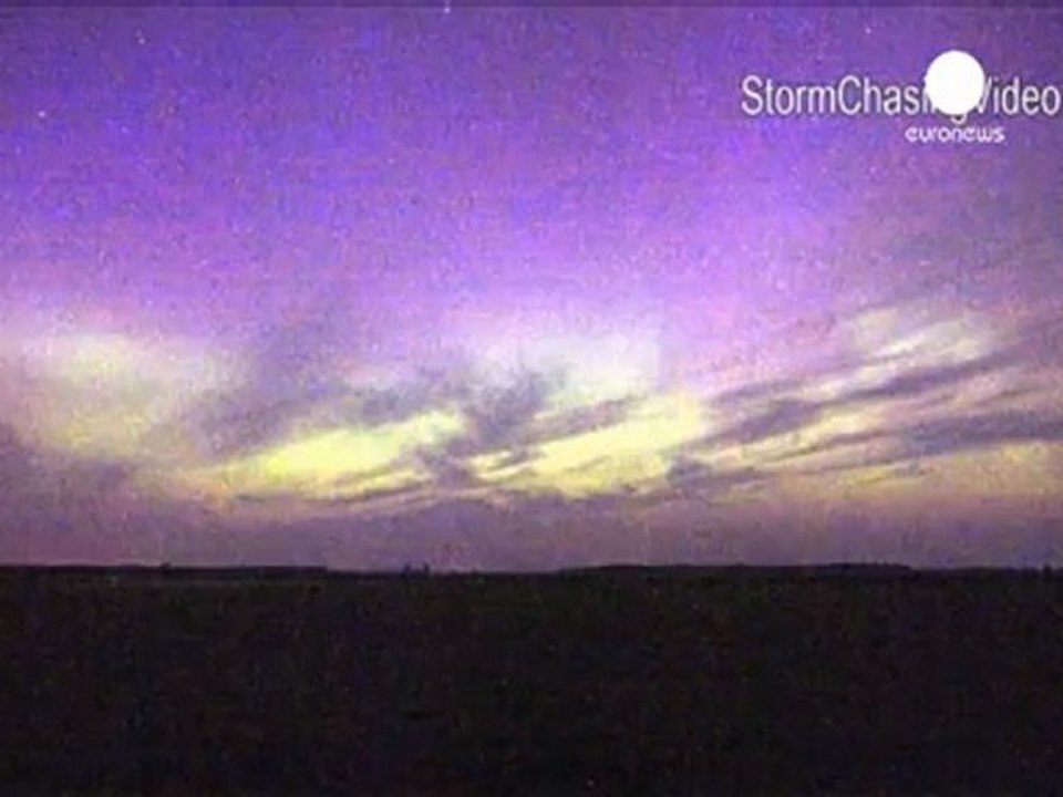 Aurores boréales après l'éruption solaire