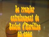1° entrainement de basket d'Auréline