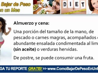 Como bajar de peso en una semana
