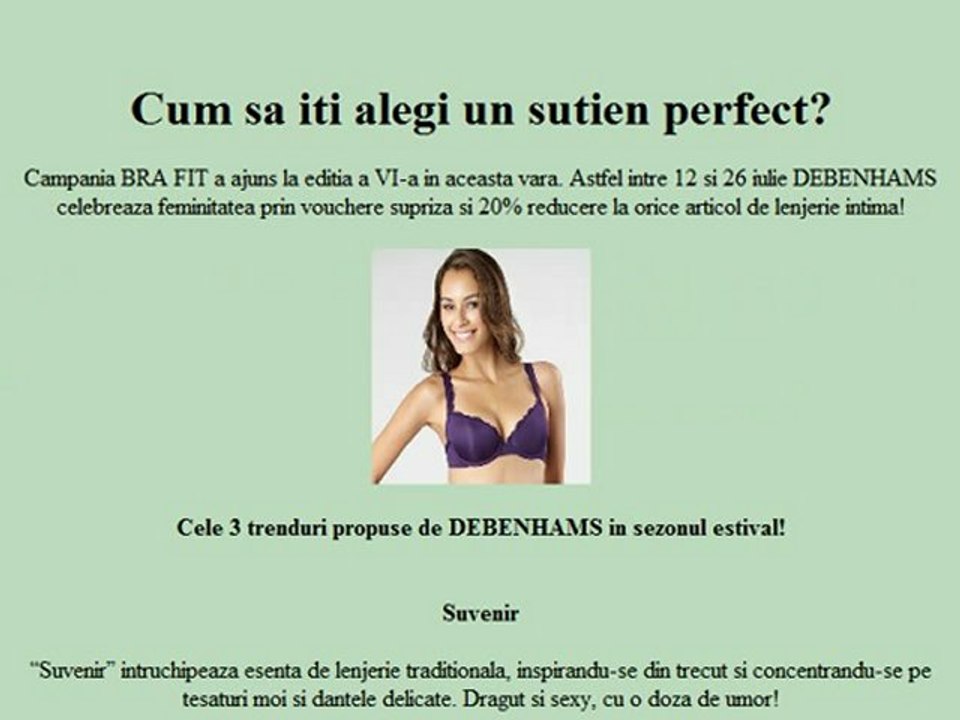 Cum sa iti alegi un sutien perfect