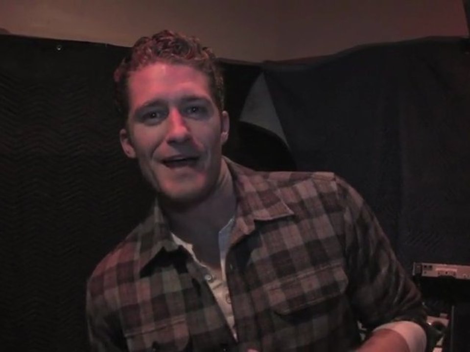 Matthew Morrison in the recording studio