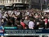Masivas protestas en España contra recortes del gobierno