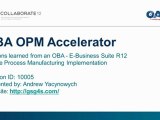 Oracle eBusiness Suite R12 - OPM Implementation