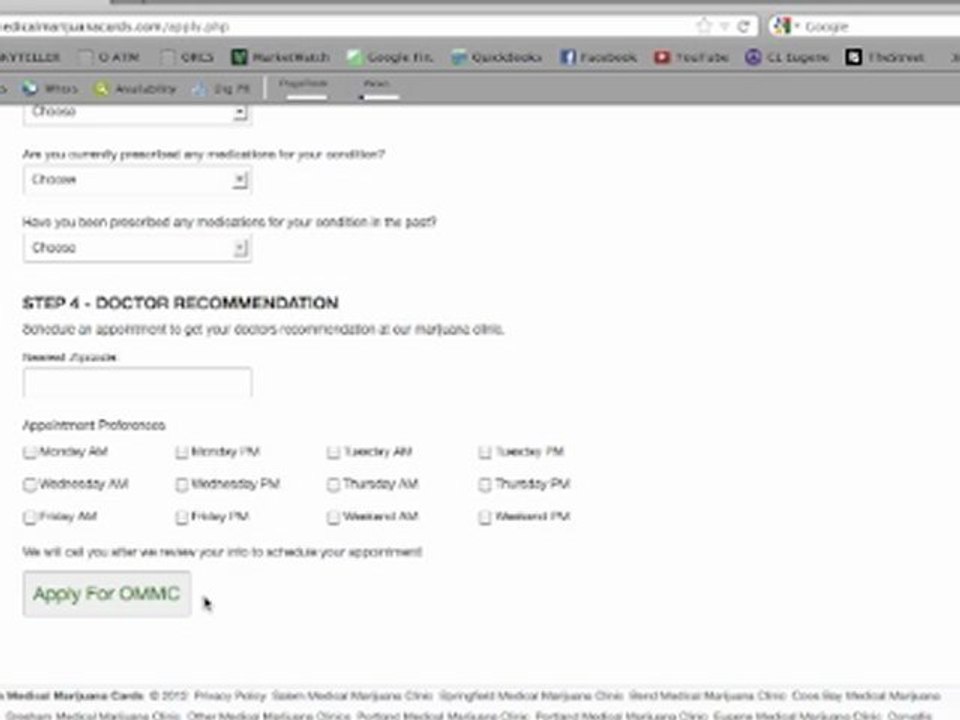 Roseburg, Oregon Medical Marijuana Clinic | Apply Online