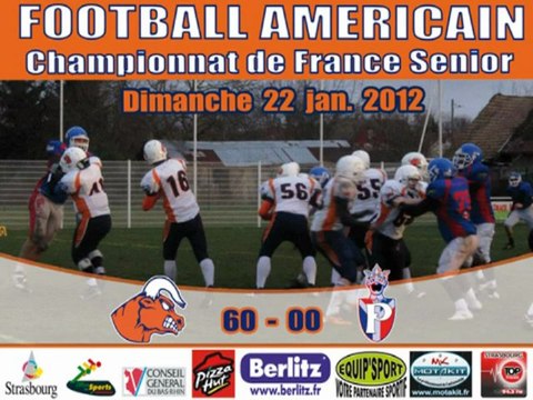 Football Américain Strasbourg: Minotaure - Princes du 22/01/2012