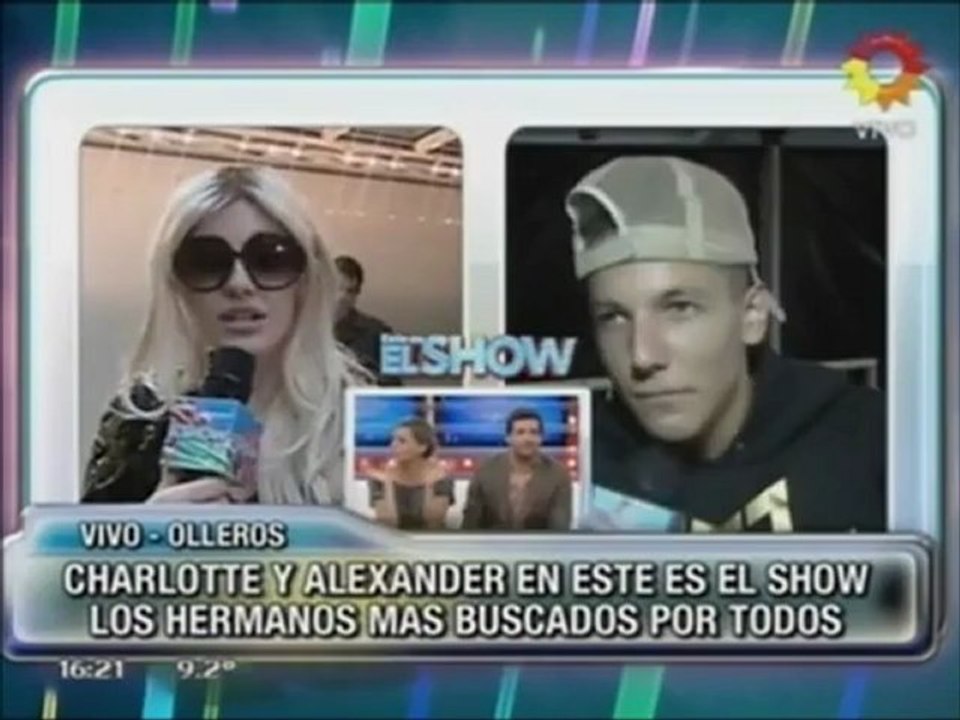 Divertido móvil con Charlotte y Alexander Caniggia